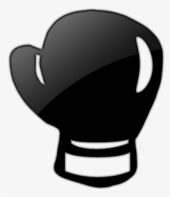 Boxing Gloves Clipart Helmet - Cartoon Boxing Glove Black, HD Png Download, Free Download