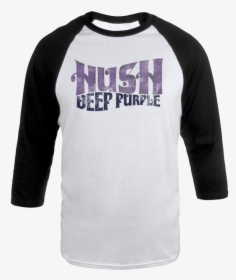 Deep Purple White/black Baseball T-shirt - Raglan Sleeve, HD Png Download, Free Download