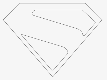 Superman Logo Outline - Line Art, HD Png Download, Free Download