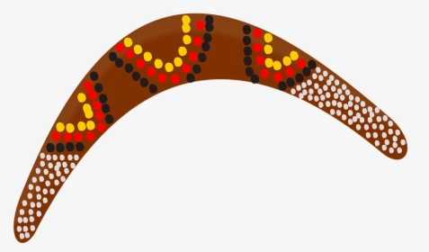 Boomerang, Aboriginal, Australia, Wood, Toy - Easy Aboriginal Art Boomerang, HD Png Download, Free Download