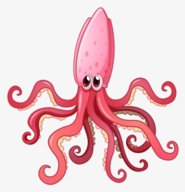 Transparent Octopus Clip Art - Transparent Background Sea Creatures Clipart, HD Png Download, Free Download