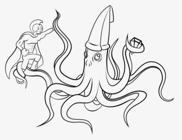 Squid Ink - Line Art, HD Png Download, Free Download