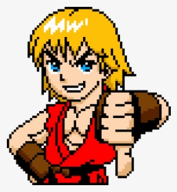 Street Fighter Ken Pixel Art, HD Png Download, Free Download