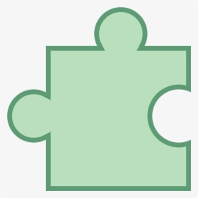 Puzzle Clipart Symbol - Green Corner Puzzle Piece, HD Png Download, Free Download