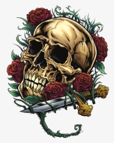 Skull And Roses Png, Transparent Png, Free Download