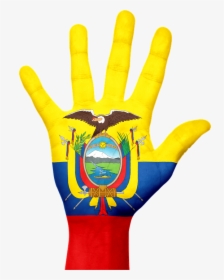 Ecuador, Flag, Hand, National, Fingers, Patriotic - Ecuador Flag Hand, HD Png Download, Free Download