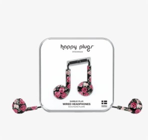 Earbud Plus Vintage Roses - Happy Plugs, HD Png Download, Free Download