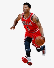 Basketball Moves Basketball Player - Derrick Rose Transparent Background, HD Png Download, Free Download