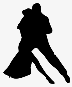 Silhouette Dance Couple Clip Art - Dancing Couple Clipart Black And White Png, Transparent Png, Free Download