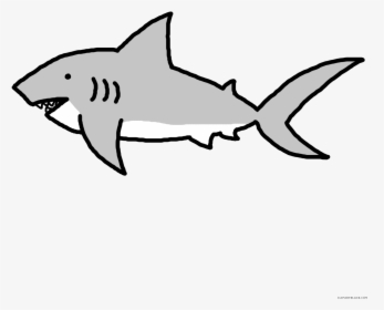 Clipart Shark Grey Shark - Shark Clipart, HD Png Download, Free Download