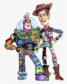 Toy Story Character Buzz Lightyear And Woody Shirt, - Buzz Cartoon Toy Story, HD Png Download, Free Download