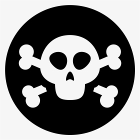 Skull Crossbones Icon - Tête De Mort Icone, HD Png Download, Free Download