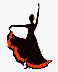 Freetoedit Woman Lady Blackdress Dancing Ftepowerupwomen - Spanish Dancing Lady Clipart, HD Png Download, Free Download