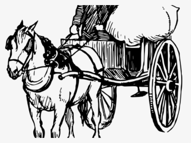 Transparent Horse And Carriage Png - Horse And Cart Drawing, Png Download, Free Download