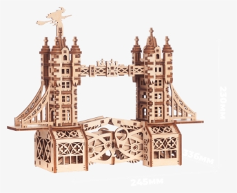 London Tower Bridge *small* Mechanical Wooden Model - Maquette 3d Bois, HD Png Download, Free Download
