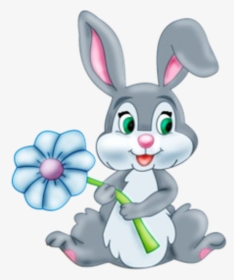 Baby Bunny Cartoon Png - Cute Cartoon Easter Bunny, Transparent Png, Free Download