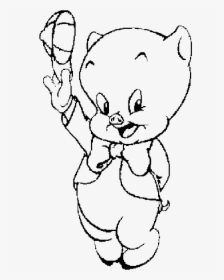 Transparent Wallykazam Clipart - Porky Pig Black And White, HD Png Download, Free Download