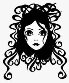 Girl Curly Hair Png, Transparent Png, Free Download