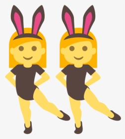 Rabbit Template 28, Buy Clip Art - Emoji Woman With Bunny Ears, HD Png Download, Free Download