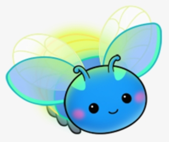 Ftestickers Clipart Firefly Cute Blue - Kawaii Bug, HD Png Download, Free Download