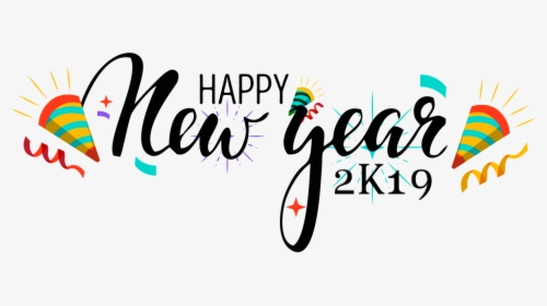 Happy New Year Logo Free Download - New Year 2019 Vector Free Download, HD Png Download, Free Download