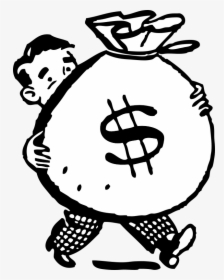 Cash Drawing Dirty Money - Money Clipart Black And White, HD Png Download, Free Download