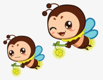 Firefly Art Flappy Light Child Cartoon - Firefly Cartoon, HD Png Download, Free Download