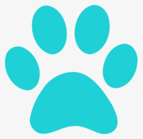 Bright Teal Paw Print Clip Art At Clkercom Vector Online - Grey Cat Paw Print, HD Png Download, Free Download