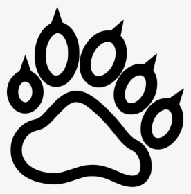 Paw Print Elementary Mascot Bear Cat Tiger - Tiger Paw Icon Png, Transparent Png, Free Download