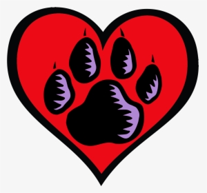 Heart Paw Print Png Www - Heart Clipart, Transparent Png, Free Download