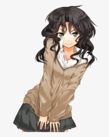 Anime Curly Hair, Wavy Hair, Messy Hair, Long Hair, - Anime Girl With Curly Hair, HD Png Download, Free Download