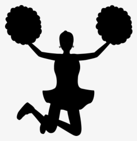 Transparent Cheer Megaphone Png - Cheerleader Clipart Silhouette Png, Png Download, Free Download