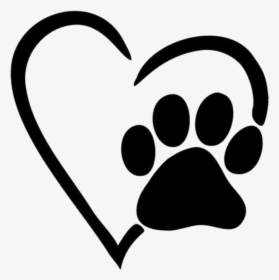 Paw Print Heart Pictures Clipart X Transparent Png - Transparent Background Paw Print Heart, Png Download, Free Download