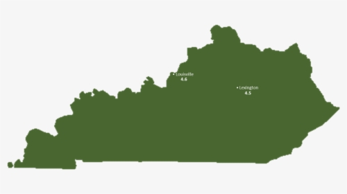 Kentucky Sun Light Hours Map - Map Of Kentucky, HD Png Download, Free Download