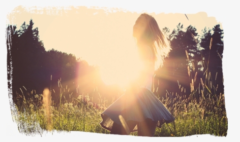 Transparent Sun Lens Flare Png - Sunshine Girl Field, Png Download, Free Download