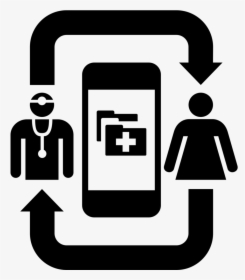 Doctor And Patient Icons - Electronic Health Record Icon, HD Png Download, Free Download