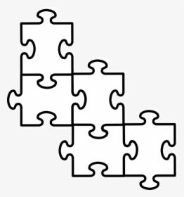 5 Peice Puzzle - 5 Piece Puzzle Outline, HD Png Download, Free Download