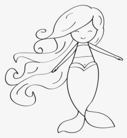 Transparent Nose Clipart Black And White - Mermaid Black And White Clip Art, HD Png Download, Free Download