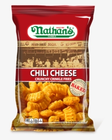 Chili Cheese Crunchy Crinkle Fries - Nathan's Chili Cheese Fries, HD Png Download, Free Download