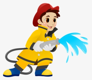 Fire Clipart Person - Transparent Fire Fighter Clipart, HD Png Download, Free Download
