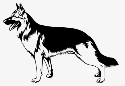 German Shepherd Dog Breed Clip Art - German Shepherd Silhouette, HD Png Download, Free Download