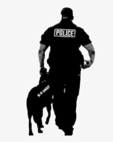 Police Dog German Shepherd Puppy Police Officer - Police Dog Silhouette Png, Transparent Png, Free Download