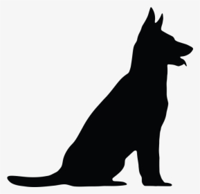 German Shepherd Vector Graphics Clip Art Silhouette - German Shepherd Clipart Silhouette, HD Png Download, Free Download