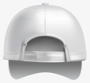 White Plain Baseball Cap Back Png Clipart - Back Plain White Cap, Transparent Png, Free Download