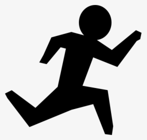 Black And White Person Running, HD Png Download, Free Download