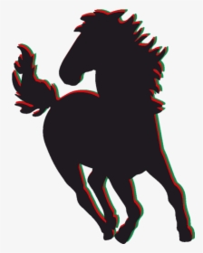 Horse Silhouette Stencil - Horse Running Towards You Silhouette, HD Png Download, Free Download