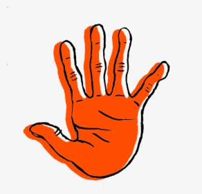 Stop Hand - Open Palm Hand Art, HD Png Download, Free Download