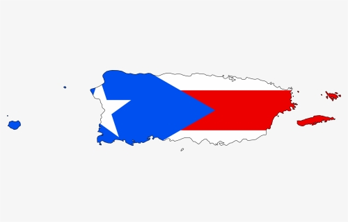 Puerto Rico Map With Flag, HD Png Download, Free Download