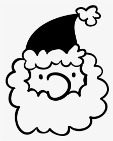Santa"s Head Wirh Curly Beard - Santa Claus, HD Png Download, Free Download