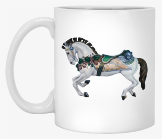Carousel Horse White Ceramic Mug, 11 Or 15 Oz - Carnival Horse, HD Png Download, Free Download